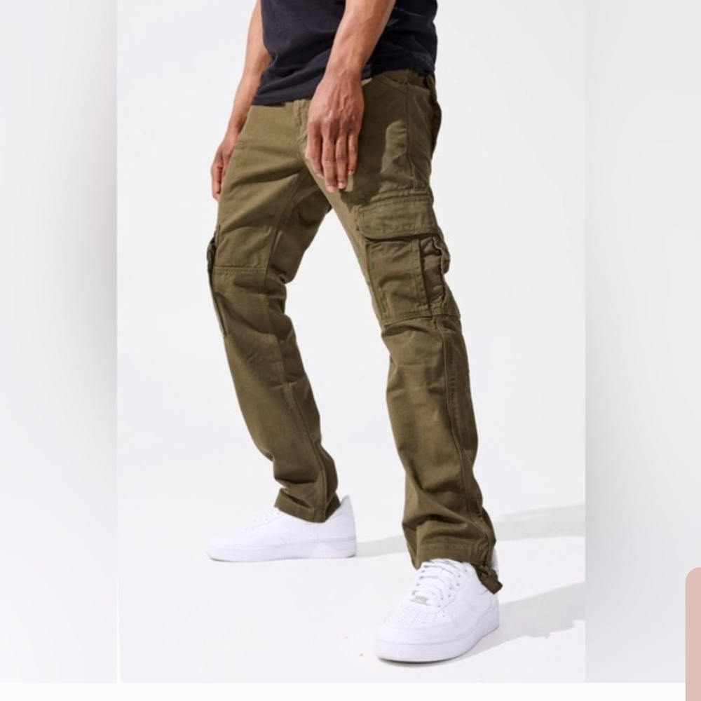Jordan Craig Army Green Cargo Pants 34/32 - Picture 6 of 9